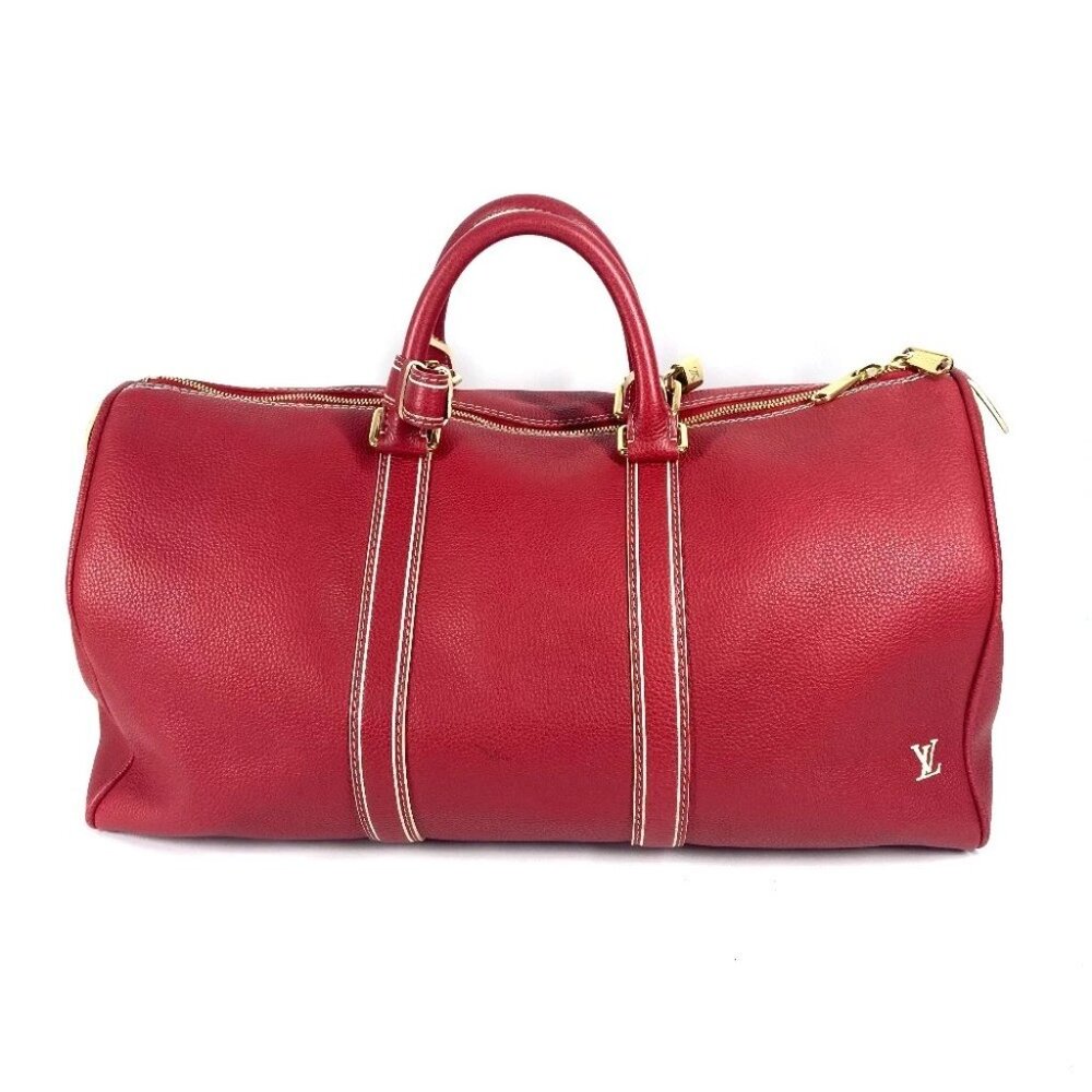 LOUIS VUITTON M95137 Tobaco Keepall50 Travel bag Duffle Bag Leather Red